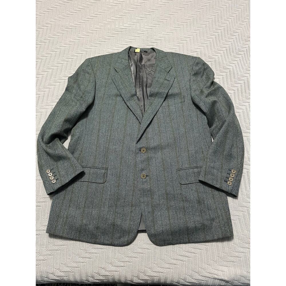 Alfred Dunhill gray tweed cashmere and wool blazer size 46R